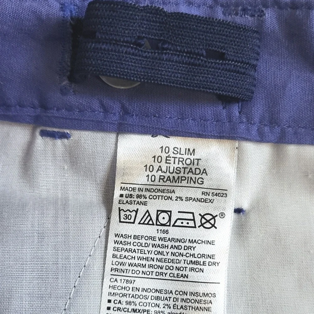 Old Navy Boys Purple Built-in‎ Flex Slim Preppy Straight Leg Chino Pants 10 NEW